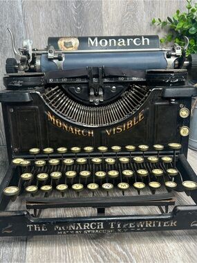 Rare 1908 Antique Monarch Visible No 2 Typewriter Serial 59053 Syracuse -Works!